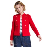 Womens Cropped Ottoman Band Jacket