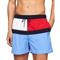 Mens Long Drawstring Flag 7 Swim Trunks