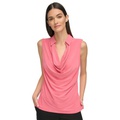 Womens Cowlneck Sleeveless Top