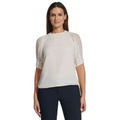 Womens Textured Raglan-Sleeve Top