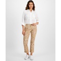 Womens Floral-Print Ditsy Hampton Chino Rolled-Cuff Pants