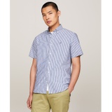 Mens Regular-Fit Candy Stripe Linen Shirt