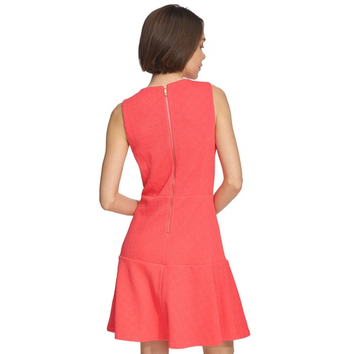 타미힐피거 Womens Button-Shoulder Jacquard Dress