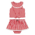 Baby Girls Gingham Check Top and Bloomer Shorts Set