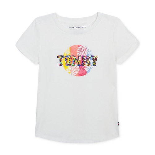 타미힐피거 Toddler Girls Surf Flip Sequinned Logo Graphic T-Shirt