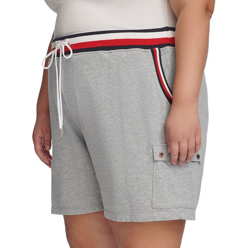 타미힐피거 Plus Size Global Waistband Pull-On Shorts