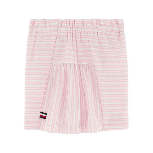 타미힐피거 Little Girls Striped Crinkle Jacquard Shorts Set