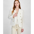 Womens Stand Collar Open-Front Jacket