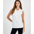 Womens Cotton Sleeveless Polo Top