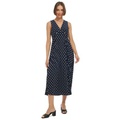 Womens Sleeveless Printed Midi Dress