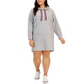 Plus Size Ottoman Hoodie Dress