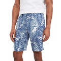 Mens Harlem Tropical Print Linen Shorts