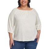 Plus Size 3/4-Length Sleeve Top