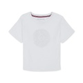 Little Girls Embroidered Crest Short-Sleeve Boxy T-Shirt