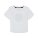 Little Girls Embroidered Crest Short-Sleeve Boxy T-Shirt