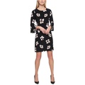 Petite Floral-Print Bell-Sleeve Mini Dress