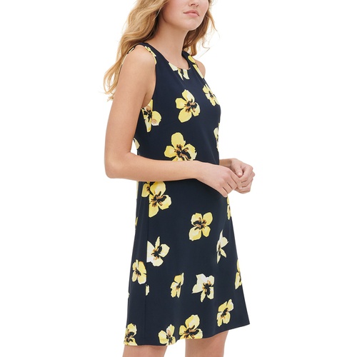 타미힐피거 Petite Floral-Print Sheath Dress