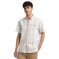 Mens Printed Short Sleeve Button-Down Shirt