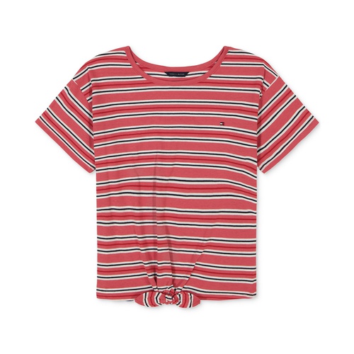 타미힐피거 Toddler Girls Striped Tie-Front T-Shirt