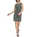 Womens Paisley Sleeveless Shift Dress