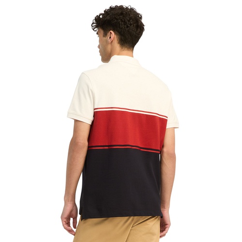 타미힐피거 Mens Regular-Fit Colorblocked Polo Shirt