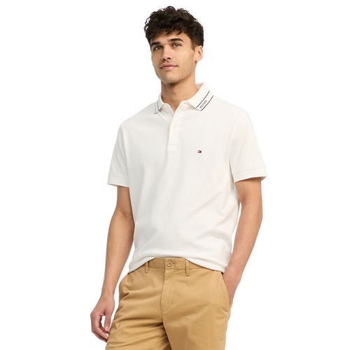 타미힐피거 Mens Monotype Interlock Cotton Short Sleeve Polo Shirt