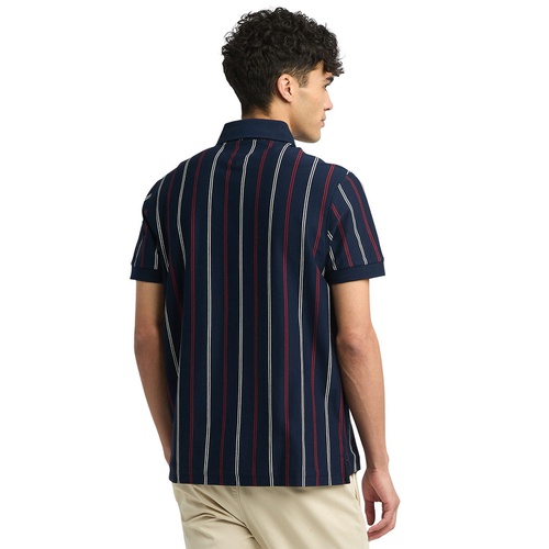 타미힐피거 Mens Regular-Fit Vertical Stripe Polo Shirt