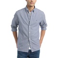 Mens Gingham Long Sleeve Button-Down Oxford Shirt