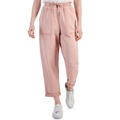 Womens High Rise Cuffed Twill Pants