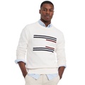 Mens Relaxed-Fit Cable Knit Flag Sweater