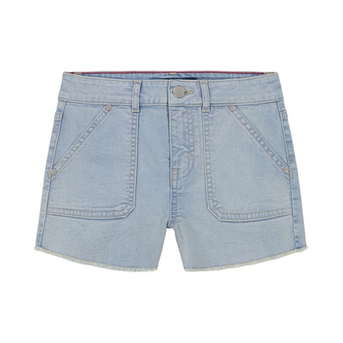 타미힐피거 Toddler Girls Stretch Denim Frayed Hem Shorts