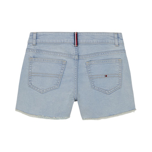 타미힐피거 Toddler Girls Stretch Denim Frayed Hem Shorts