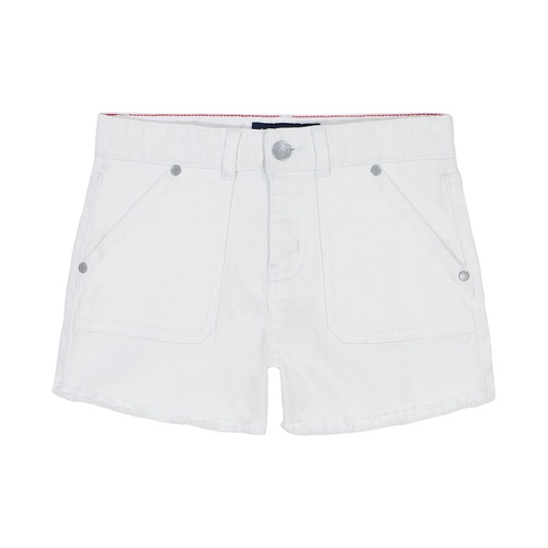 타미힐피거 Big Girls Stretch Denim Frayed Hem Shorts