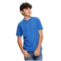 Big Boys Solid Embroidered Logo V Neck Tee