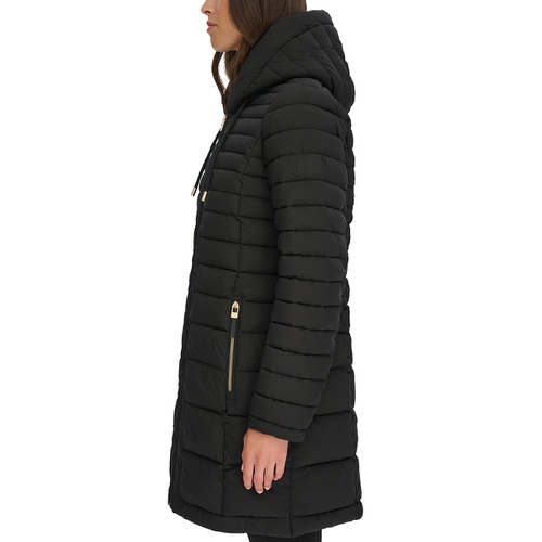 타미힐피거 Womens Hooded Packable Puffer Coat