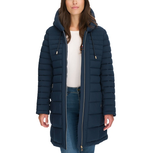 타미힐피거 Womens Hooded Packable Puffer Coat