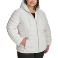 Plus Size Hooded Packable Puffer Coat