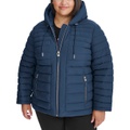 Plus Size Hooded Packable Puffer Coat