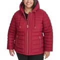 Plus Size Hooded Packable Puffer Coat