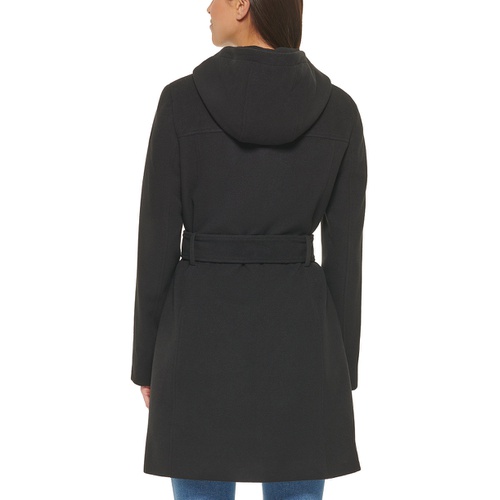 타미힐피거 Womens Belted Hooded Coat