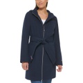 Womens Belted Hooded Coat