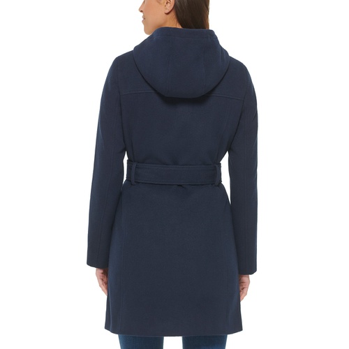 타미힐피거 Womens Belted Hooded Coat