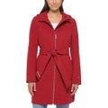 Womens Belted Hooded Coat