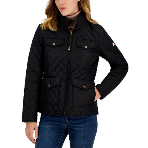 타미힐피거 Womens Quilted Zip-Up Jacket