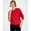 Womens Ribbed Cable Knit Sweater