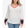 Plus Size Ivy Cotton Long-Sleeve Sweater