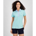 Womens Contrast Trim Polo Shirt