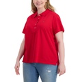 Plus Size Short Sleeve Polo Shirt