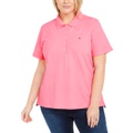 Plus Size Short-Sleeve Polo Shirt