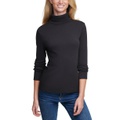 Womens Long Sleeve Cotton Turtleneck Top